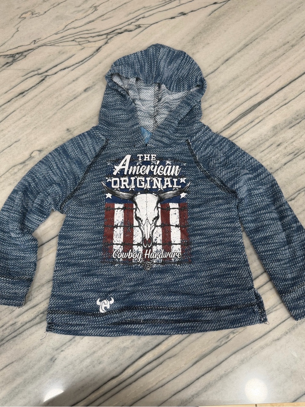 Cowboy Hardware Kids' Blue Hooded Pullover - The American Original 4T